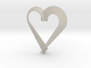 Heart Shaped Pendant in Natural Sandstone