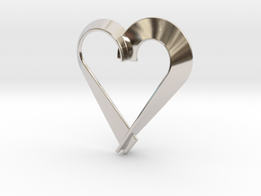 Heart Shaped Pendant in Platinum