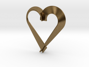 Heart Shaped Pendant in Natural Bronze