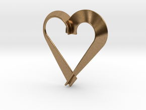 Heart Shaped Pendant in Natural Brass