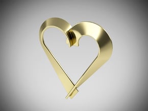 Heart Shaped Pendant in 18k Gold