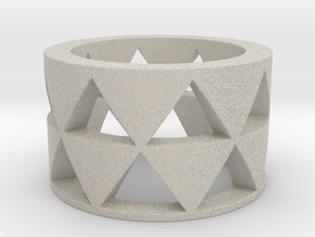 Triangles ring Ring Size 10 in Natural Sandstone