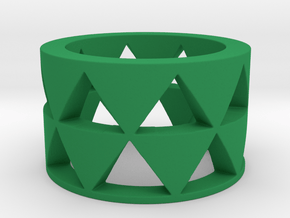 Triangles ring Ring Size 10 in Green Processed Versatile Plastic