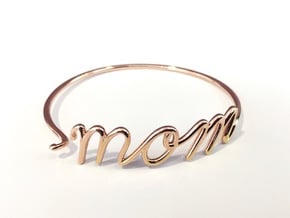 Mom Wire Bracelet in 14k Rose Gold Plated Brass