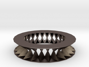 Rhombus pattern bracelet in Polished Bronzed Silver Steel
