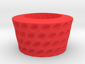 Ovals pattern bowl in Red Processed Versatile Plastic