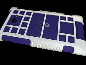 HTC 8X Custom Case "Windows Phone 8" Theme in White Natural Versatile Plastic
