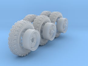 1/35th Australian LRPV Land Rover wheels. in Tan Fine Detail Plastic