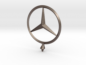 Mercedes Benz Star Ø 75mm  in Polished Bronzed Silver Steel