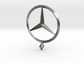 Mercedes Benz Star Ø 75mm  in Polished Nickel Steel