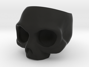 Skull Ring in Black Natural Versatile Plastic