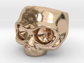 Skull Ring in 14k Rose Gold