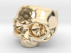 Skull Ring in 14k Gold Plated Brass