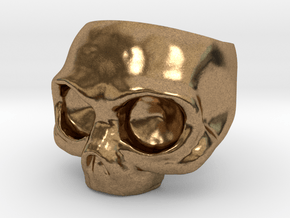 Skull Ring in Natural Brass