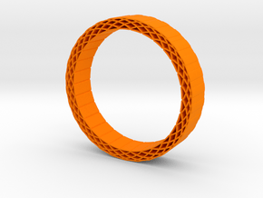 Rhombus holes bracelet in Orange Processed Versatile Plastic