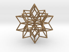 Rhombic Hexecontahedron, 1.65mm round struts in Natural Brass