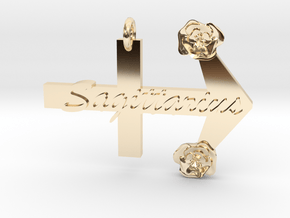 Sagittarius Pendant in 14k Gold Plated Brass