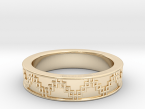 3D Printed Victory Ring | Men Size 9  in 14k Gold Plated Brass