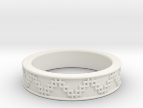 3D Printed Victory Ring | Men Size 9  in White Natural Versatile Plastic