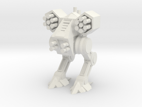 Bipedal Mech in White Natural Versatile Plastic