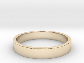 Simple and Elegant Unisex Ring | Size 5.5 in 14k Gold Plated Brass