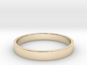 Simple and Elegant Unisex Ring | Size 9 in 14k Gold Plated Brass