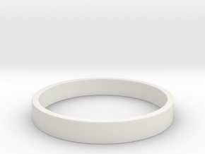 Simple and Elegant Unisex Ring | Size 9 in White Natural Versatile Plastic