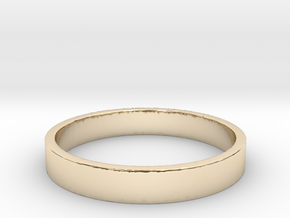 Simple and Elegant Unisex Ring | Size 7 in 14k Gold Plated Brass