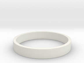 Simple and Elegant Unisex Ring | Size 7 in White Natural Versatile Plastic