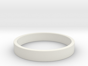 Simple and Elegant Unisex Ring | Size 6 in White Natural Versatile Plastic