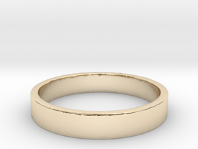 Simple and Elegant Unisex Ring | Size 5 in 14k Gold Plated Brass