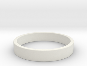 Simple and Elegant Unisex Ring | Size 5 in White Natural Versatile Plastic