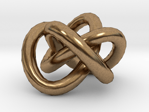 Triple Faceted Torus Knot in Natural Brass