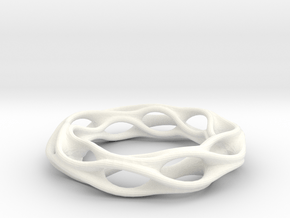 Twisted Holes Ring 17mm in White Processed Versatile Plastic