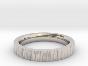 Tree Bark Ring in Platinum