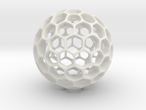 Hollow sphere in White Natural Versatile Plastic