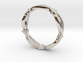 Jesus Fish Eterniy Style Ring Size 10 in Rhodium Plated Brass