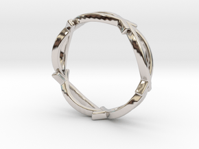 Jesus Fish Eterniy Style Ring Size 12 in Rhodium Plated Brass