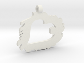 Love is Grand and Messy No. 2 Pendant in White Natural Versatile Plastic