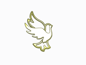 Dove combination pendant in 14k Gold Plated Brass