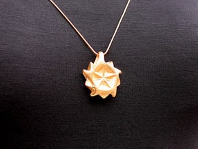 Ze Pendant #2247 in Polished Gold Steel