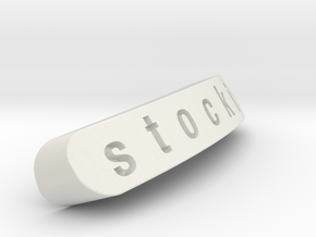 Stocki Nameplate for Steelseries Rival in White Natural Versatile Plastic