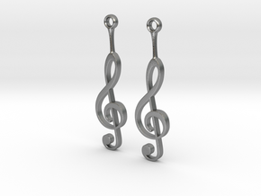 Musical Staff Earings in Natural Silver