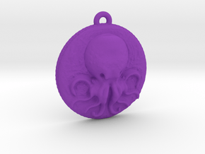 Cthulhu Pendant/Key Fob  in Purple Processed Versatile Plastic