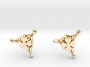 LuckySplash stud earrings in 14k Gold Plated Brass