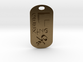 Geek King Keychain in Natural Bronze