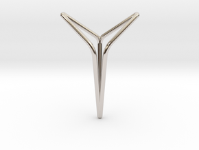 YOUNIVERSAL Y6, Pendant. Elegance in Motion in Rhodium Plated Brass