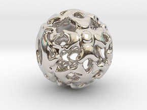 PA Ball V1 D14Se4932 in Rhodium Plated Brass