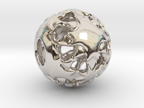 PA Ball V1 D14Se4934 in Rhodium Plated Brass