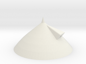 3d Shuttle Tank Nose Cone in White Natural Versatile Plastic